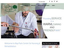 Tablet Screenshot of bayparkcenterfornursing.com